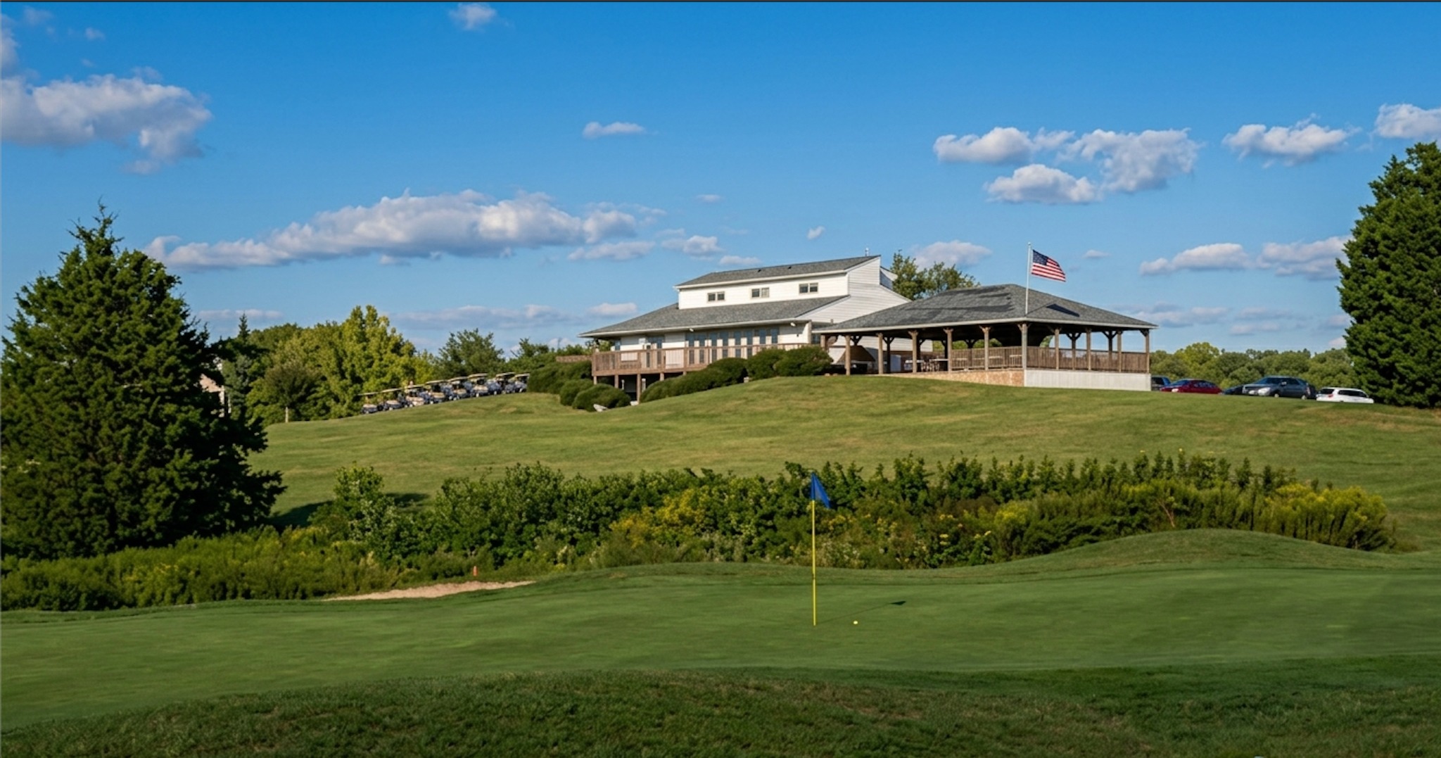 Clubhouse overlooking the golf course