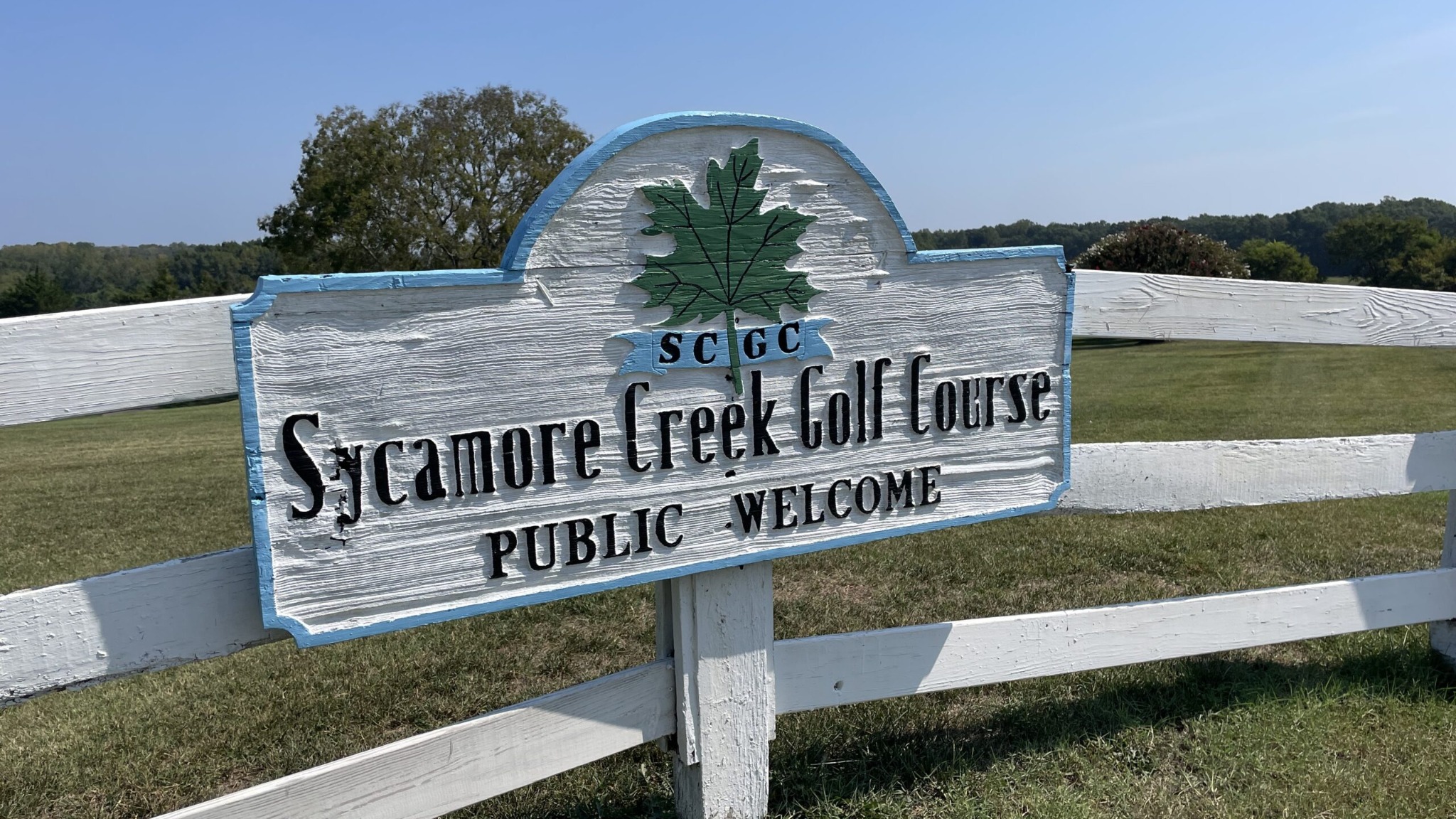 Sycamore Creek Golf Course entrance sign